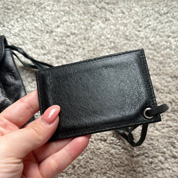 BALENCIAGA Leather Pouch Moto Flap Clutch Bag Small - Picture 2 of 15